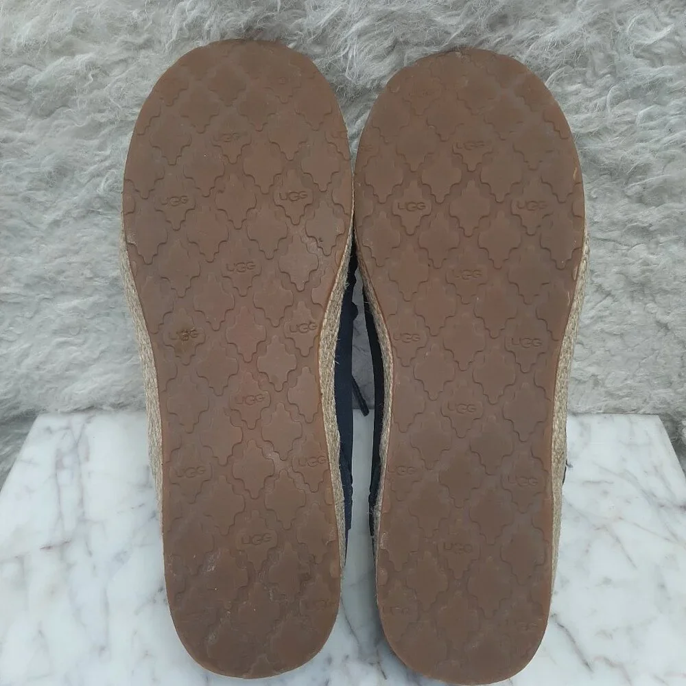 UGG Azin Moc Espadrille Suede Shoes Blue Size US 7 - Picture 6 of 7